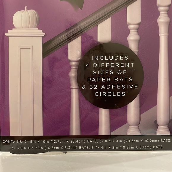 New Target Bullseye Playground Paper Bats 🦇Halloween Wall Decor - Picture 3 of 3